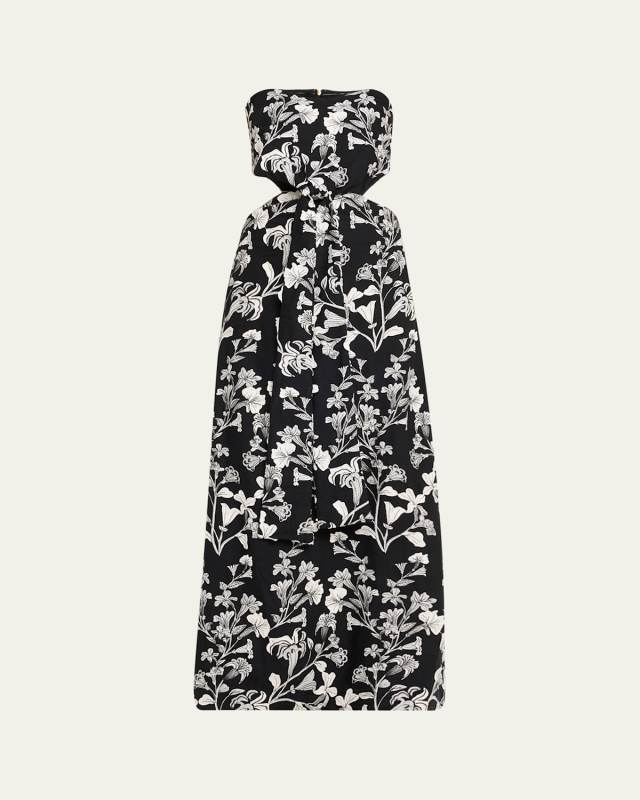 Malaquita Strapless Cutout Maxi Dress